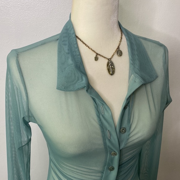 Green mesh dress - Picture 2 of 14